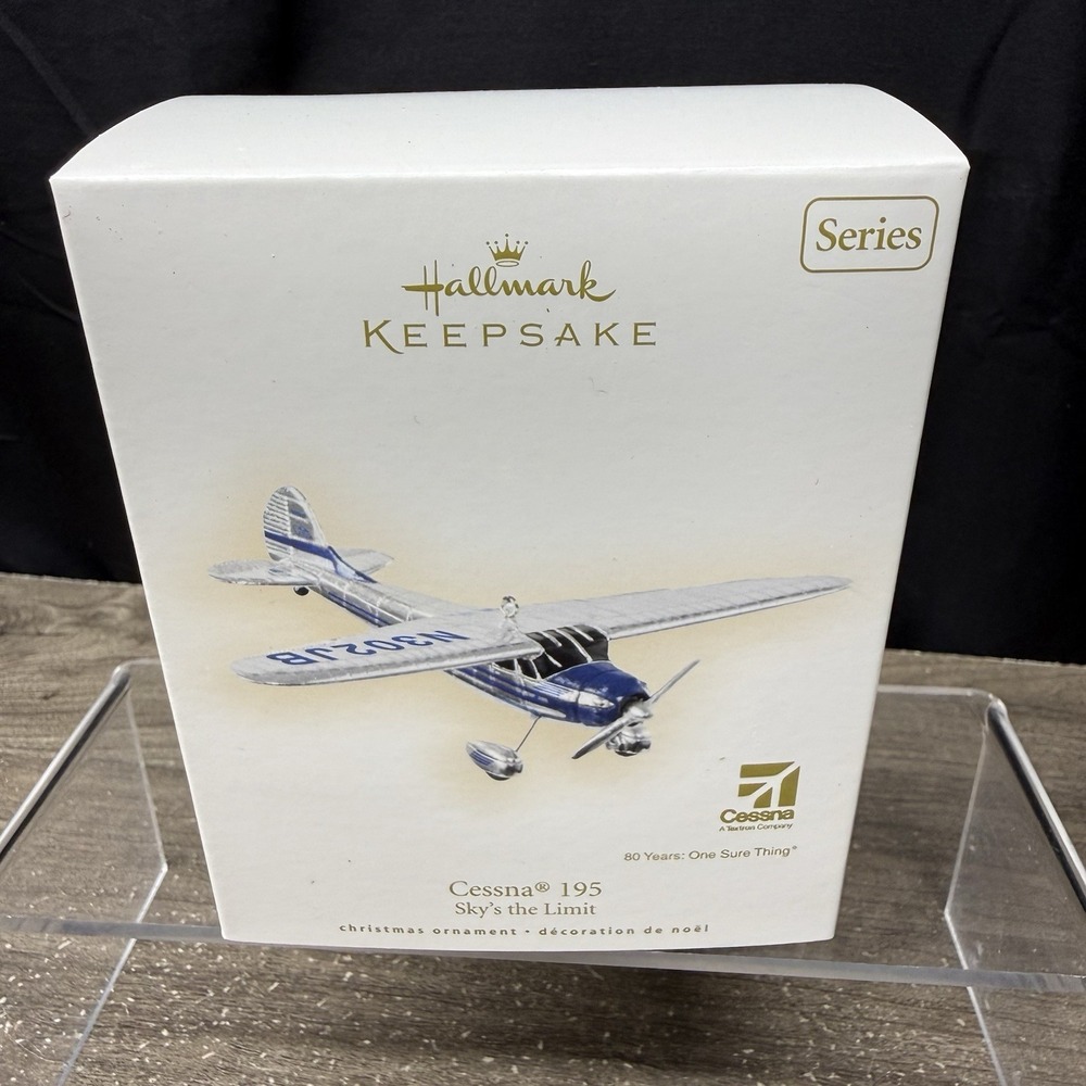 Hallmark Keepsake Cessna 195 Sky's The Limit Plane Christmas Ornament 2007